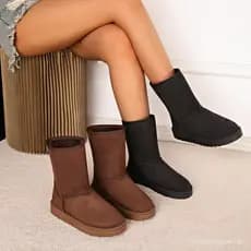 ESTOQUE PRONTO!Cross-border 2024 inverno novo estilo feminino transfronteiriço tamanho grande botas de algodão de cano a