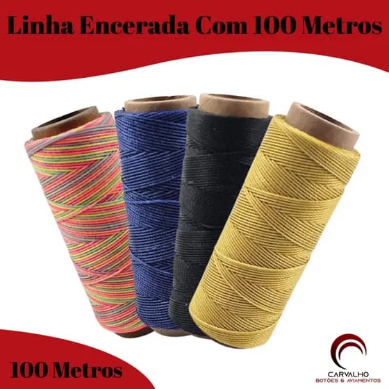 Linha Encerada Com 100 Metros 1mm | Fio Encerado | Cordao Encerado | Fio Cordone