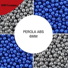Perola Abs Com Furo Passante 6MM Com 500 Gramas