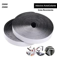Velcro Autocolante 20mm 25mm Preto Rolo Macho e femea Adesivo Forte Artesanato Costura DIY Metro