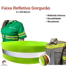 Fita Refletiva Sinalizadora Verde Neon 10 Metros - Alta Visibilidade e Durabilidade