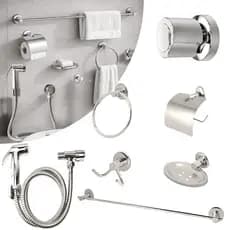 Kit Completo Banheiro Acabamento Padrão Deca + Ducha Higiênica Cromado + Kit Acessório Vendex