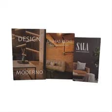 Caixa Livro Decorativa Kit 3 Livro Fake Porta Objetos Papel