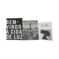 Kit 3 Livros Fake Conjunto Caixa Porta Objeto Decorativo