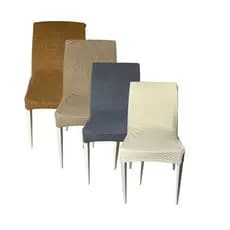 Kit 4 Capas Elástica Cadeiras Proteção Assento Cadeiras Sala Jantar Tecido Elastano 4 Lugares Poliester Listras