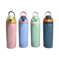 Garrafa Térmica Inox 600ml Tipo 2 Em 1 Canudo E Bico