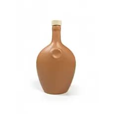 Recipiente Cerâmica Rústica Terracota C/ Rolha Madeira - Porta Azeite, Vinagre, cachaça etc