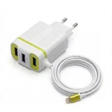 Carregador IPhone Completo Lightning Fonte Cabo 3 USB 5.1 Carregador Rápido -1 M Iphone 5 /6 /7 /8 /x /xr / 11 / 12 / 13