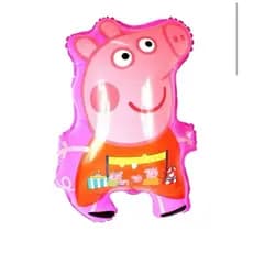 Balão peppa pig metalizado corpo 60 cm festa aniversário eventos bola ornamentação kit 5 /10 PCs