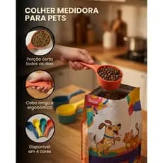 Colher Medidora Pet Dosador de Ração Cachorro Gato Colher Dosadora Pá Medidora 100ml