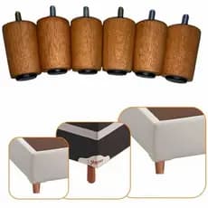 kit pe cama box / bau / poltrona 6 cm madeira 2 4 6 7 9 12 14 18 unidades