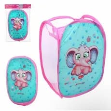Cesto de Roupa Organizador de Brinquedos Infantil Dobrável Porta Treco