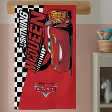 Toalha De Banho Infantil Desenho Carros De Corridas Estampada Grande Banho Praia Piscina Algodão