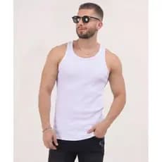 Regata Canelada Masculina Americana Camiseta Básica Modelo Americano Camisa Academia