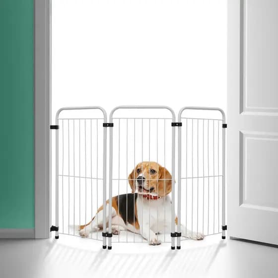 Portão Cercado Pet Segurança Portátil Dobrável 3 Módulos  Cachorro Cercadinho Criança 75cm Klicmix