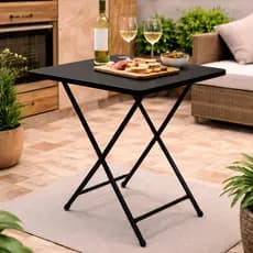 Mesa Dobrável Aço Inoxidável Inox de Bar Churrasco Churrasqueira Área Gourmet Casa Decoração Quadrada Multiuso Klicmix