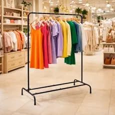 Arara de Roupas Cabideiro Expositor Grande Fácil Moderno Sem Sapateira Em Aço Klicmix