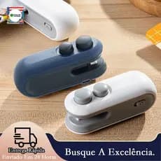 Mini Selador Portátil De Saco 2 Em 1 Magnético De Calor Recarregável
