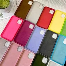 Capinha de silicone líquida de cor primária, resistente a quedas, compatível com iPhone 17, 16, 15, 14, 13 Pro Max Plus