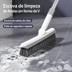 Vassoura de cabo longo para chãoPurificador Para Juntas De Azulejos , Parede De Banheiro , Azulejo Cerâmico