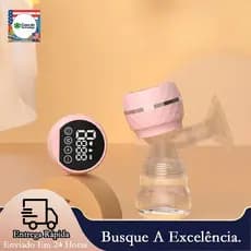 Bomba tira-leite elétrica recarregável com frasco de armazenamento incluso. Design confortável que não agride.