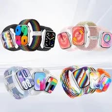 Tricot de náilon bicolor Pulseira para relógio inteligente