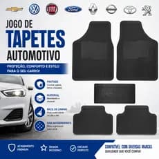 Tapete Para Carro Borracha 5 Peças Personalizados