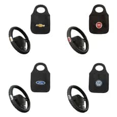 Capa de Volante Para Carro Personalizada + Lixinho Para Carro Multiuso Personalizada
