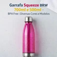 Garrafa Squeeze BRW 700ml ou 500ml – BPA Free | Diversas Cores e Modelos