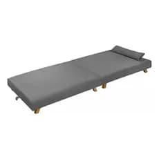 Cama Dobrável Camping Portátil Com Colchão Envio Rápido Cinza Liso