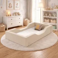 Mini Cama Montessoriana Infantil  Segurança e Conforto Berço Evolutivo Bebê quarto criança
