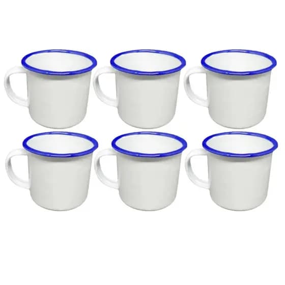 Caneca Esmaltada Branca  90ml 5cm Tuut