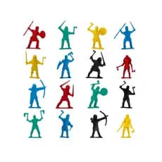 Kit com 20 Mini boneco Vikings heróis de plástico Apas