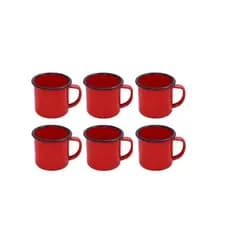 Caneca esmaltada vermelha 150ml 6cm Tuut - Xicara para café e chá