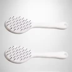 Kit 2 Descamador De Peixe 35 Pinos Inox 26 Cm Cor Branco Cozinha Peixaria  Top Reforçado Restaurante