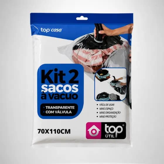 Kit 2 Sacos a Vácuo G Organizador Edredom Cobertor Economiza Espaço
