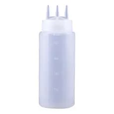 Bisnaga Plástica Com 3 Bicos 450 Ml Transparente Confeitaria Gourmet Bolo Salada
