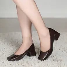 Scarpin Macerata Feminino Salto Bloco Médio Elegante Confortável Girl Boss Ref: 200
