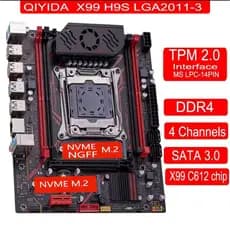 Placa Mãe QIYIDA X99 H9S Lga 2011 V3/4 Nvme Ngff M.2 suporte Tpm 2.0