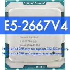 Processador CPU Xeon E5 2667 V4, 8 Core, 3.2GHz, 25MB, L3 Cache, 135W, SR2P5, LGA 2011-3
