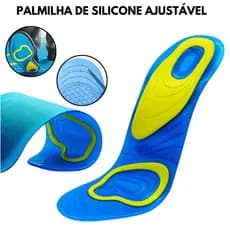 Palmilha Ortopédica Para Esporão Gel Silicone Calcanhar Ajustável Anti Impacto Sapato Tênis Reduz Dor Nos Pés