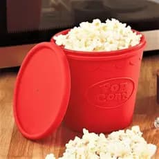 Balde De Pipoca Pipoqueira De Microondas Silicone Com Tampa Casa Cozinha Milho Sem Óleo Micro-ondas