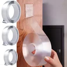 Fita Adesiva Dupla face Extra Forte Silicone Mágica Transparente Adesiva Cola na Parede Móvel Porta