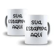 Caneca Personalizada Com Sua Arte Porcelana Branca