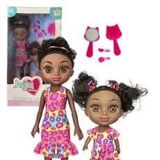 Boneca Mamãe e Filhinha Juju Mommy Negra com Acessórios