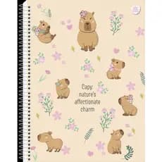 Caderno Universitário Capivara Espiral 10 matérias 160 folhas