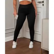 Calça Legging Flanelada Inverno Básica Feminina