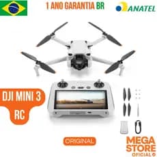 Drone DJI Mini 3 RC Com Tela | Nacional 1 Ano Garantia| Homologado Anatel | Selo Dourado DJI047BR