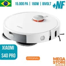 Robô Aspirador XIAOMI S40 PRO | 15.000 PA 160W Bivolt | Mops Giratórios | Original Lacrado + NF