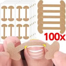 100 Peças Adesivo De Unha Para Correção De Unhas Encravadas-Tiras De Tratamento Anti-Infecção-Ferramenta Descartável De